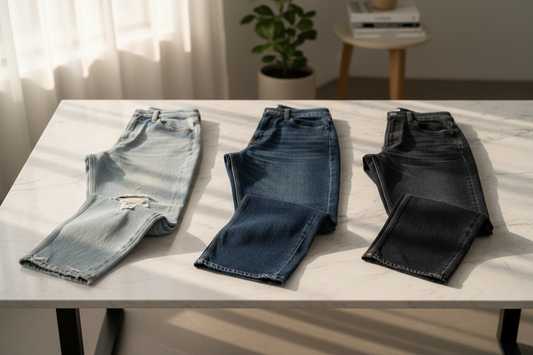 New Arrivals — Latest women's baggy wide leg jeans at Luxe Denims