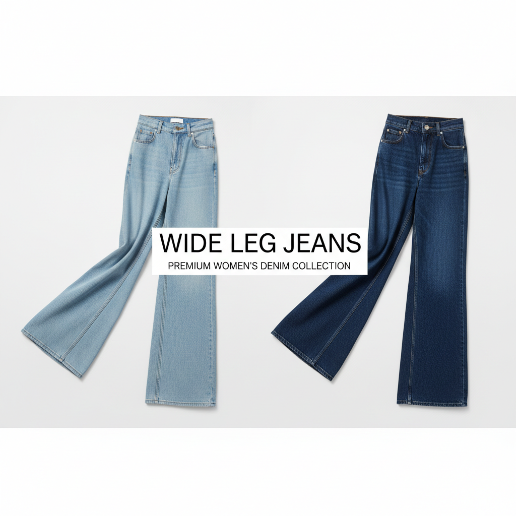 Wide Leg Jeans — Flowy women's denim collection at Luxe Denims